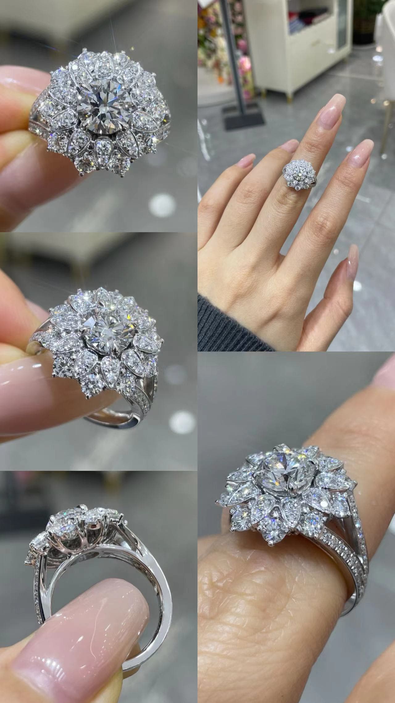Pt950 1克拉 鑽戒（主鑽1.03ct） Pt950 鉑金戒台，主鑽 1.03 克拉。d1.47*11 - 視角 9