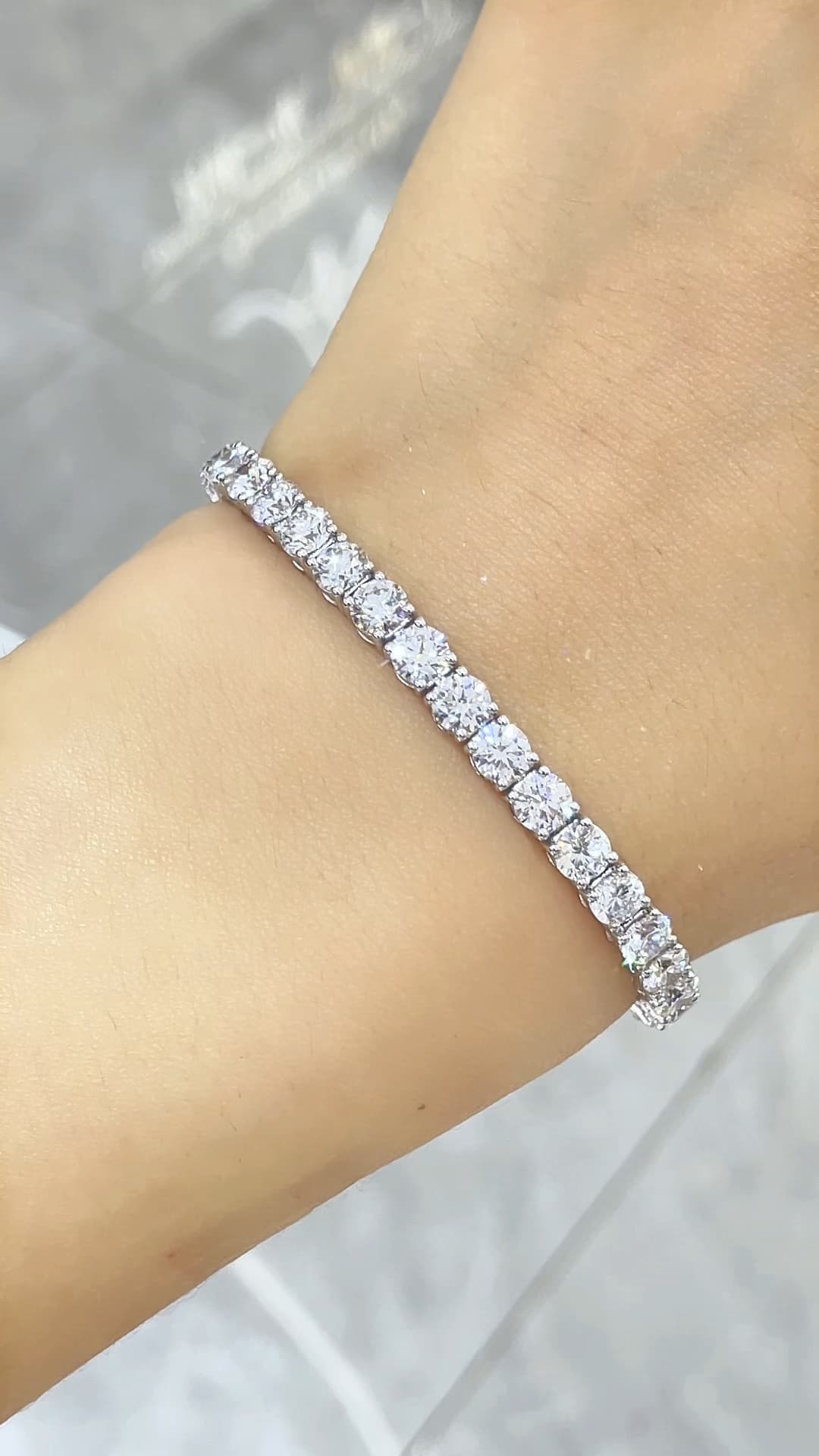 18K 金 30 分網球四爪手鍊 - 視角 4